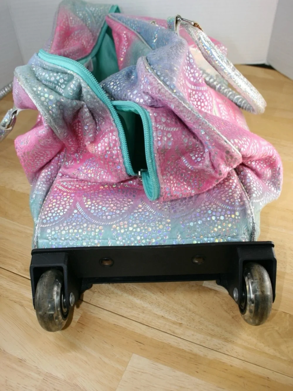Justice Holographic Mermaid Duffle Bag - Pink, Blue